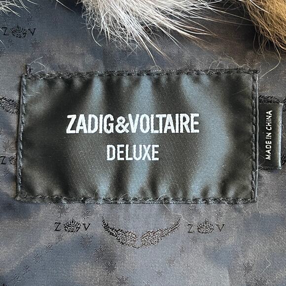 Zadig & Voltaire Deluxe Multicolor Patchwork Fox Fur Cropped Vest Size Small - Picture 2 of 5